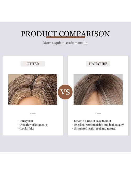 Women Grey Blonde Heat Resistant Long Curly Shoulder Length Synthetic Wigs main image 5